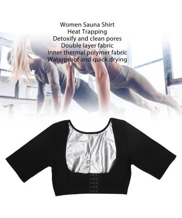 Sauna Suit for Women Short Sleeve Fast Dry Heat Trapping Sweat Suit Waist Trainer L - Buy Online on GoSupps.com
