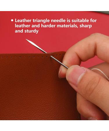 Mayboos Wooden Needle Case with Leather Stitching Needles - Sewing Needle Storage for Hand Crafts & Knitting - Buy Online on GoSupps.com