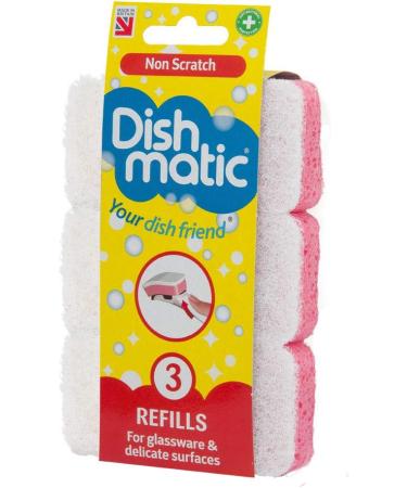 6x White Non-Scratch Dishmatic Refill Sponges - Caraselle - Buy Online on GoSupps.com