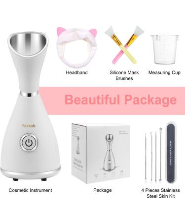 Portable Nano Facial Steamer for Home Spa - Clear Acne, Cleanse Pores, Blackhead Remover Kit - Buy Online on GoSupps.com