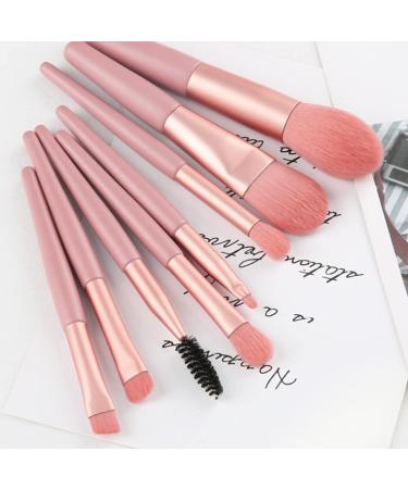 TouGod 8pcs Professional Makeup Brushes Set with Leather Bag - Portable Travel Powder Concealer Blush & Eye Brushes for Flawless Application - Buy Online on GoSupps.com