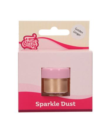FunCakes Sparkle Dust Golden Ginger: Shiny sparkling color powder for food for cake decoration Halal certified