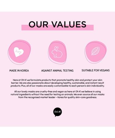 Oh K! Soothing Cucumber Sheet Mask for Sensitive Skin Hydrating and Reduces Redness Biodegradable Vegan and Cruelty Free 27g - Buy Online on GoSupps.com