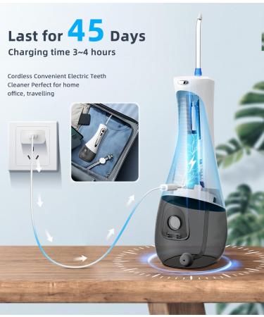 Water Flosser for Teeth - Cordless IPX7 Waterproof Dental Irrigator with 11oz Tank 4 Modes & 7 Tips - Ultimate Oral Care for Gums & Braces - Buy Online on GoSupps.com