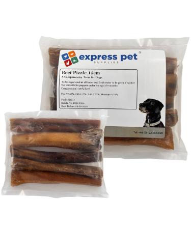 Express Pet Supplies 5 x 15cm (6-7") Inch Premium Extra Thick Bulls Pizzles Bully Dental Sticks Dog Treat Chews - 150g 1 count (Pack of 5) - Buy Online on GoSupps.com