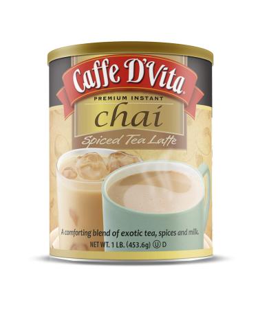 Caffe D'Vita Spiced Chai Tea Latte 1 lb. can (16 oz.) - Buy Online on GoSupps.com