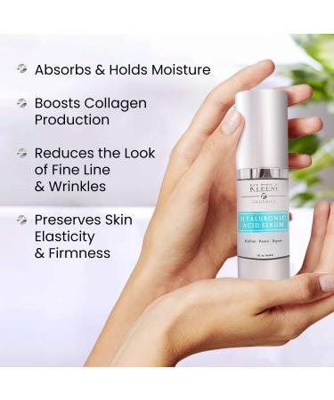 Plant-Powered Hyaluronic Acid Serum with Vitamin C, E & Green Tea - Anti-Aging & Hydrating - 1 fl oz - Buy Online on GoSupps.com
