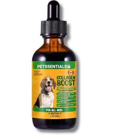 Collagen for Dogs Liquid Supplement 60ml | Natural Collagen Supplement for Dogs | Joint Health & Mobility Support | Promotes Healthy Skin & Coat | Supports Overall Well-Being | Natural Ingredients - Buy Online on GoSupps.com