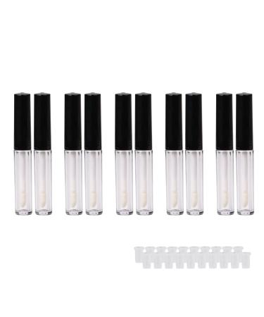 Empty Lip Gloss Tube 1.3ml 10pcs (Black Cap)