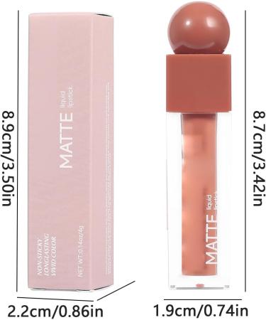 Matte Liquid Lipstick Matte Lipstick for Women - Smooth and Sweat-Resistant Lipstick - Non-Stick High-Impact Color Cup Long-Lasting Smudge-Proof Makeup - Buy Online on GoSupps.com