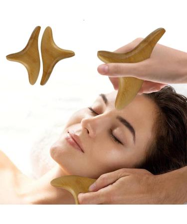 LNQ LUNIQI Trident Wood Massage Tool - Natural Gua Sha for Hands Feet Back & Face | Best Kampfolz Hand Massager for Relaxation - Buy Online on GoSupps.com