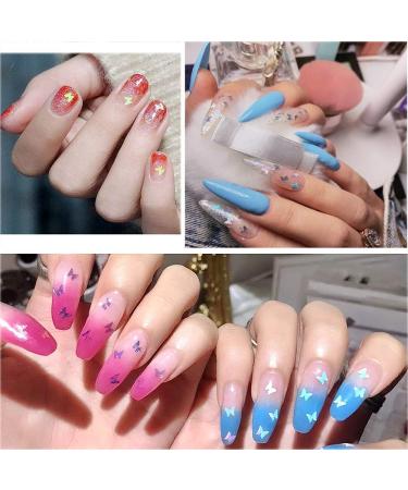 Kalolary 3D Butterfly Nail Art Glitter Sequins - Colorful Holographic Foil Debris for Women's Nail Decoration - Buy Online on GoSupps.com
