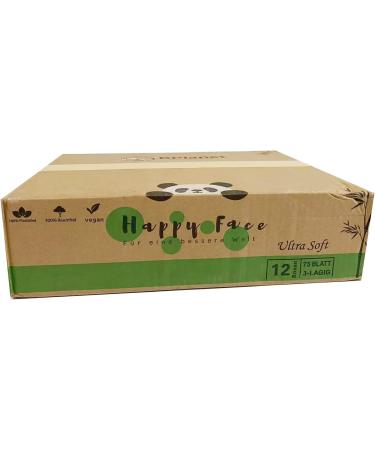 BPlanet Bamboo Handkerchiefs - Eco-Friendly Happy Face | 12 Premium Boxes for International Shipping - Buy Online on GoSupps.com