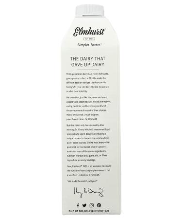 ELMHURST Chocolate Milked Oats 32 oz - Delicious dairy-free chocolate oat milk - Buy Online on GoSupps.com