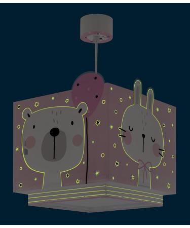 Dalber Children's Pendant Ceiling Lamp - Jungle Animals Design - Pink - E27 | Perfect for Kids' Rooms - Buy Online on GoSupps.com
