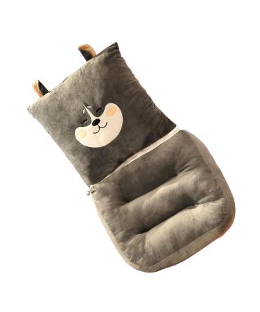 Integrated Lumbar Support Seat Cushion - Super Soft Comfort Back Support Pillow (Grey) for Enhanced Posture | International Shipping Available - Buy Online on GoSupps.com