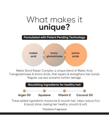 Green Velly Minimlist Serum for Repairing Damaged Hair | Maleic Bond Repair Complex 05% Hair Serum with Amino Acids Argan Oil & Squalane | For Women & Men | For All Hair Types | 50ml - Buy Online on GoSupps.com