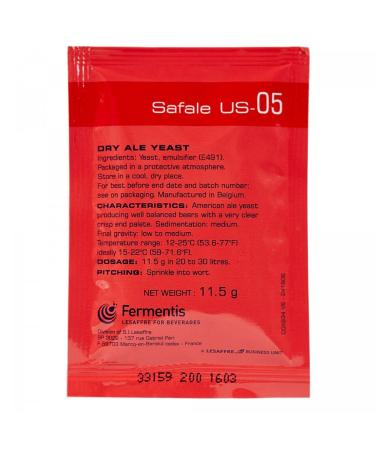 Fermentis Safale US-05 11 5g top-fermenting brewer's yeast dry yeast - Buy Online on GoSupps.com