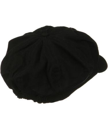 Black Cotton Elastic Big Size Newsboy Cap XXL-3XL | e4Hats.com - Buy Online on GoSupps.com