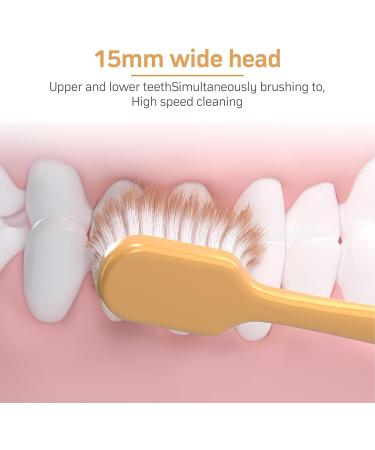 Ultraica Event Soil Soft Toothbrushes for Adults - Extra Soft Wide Bristle Six-Pack - Ideal for Sensitive Gums - Buy Online on GoSupps.com