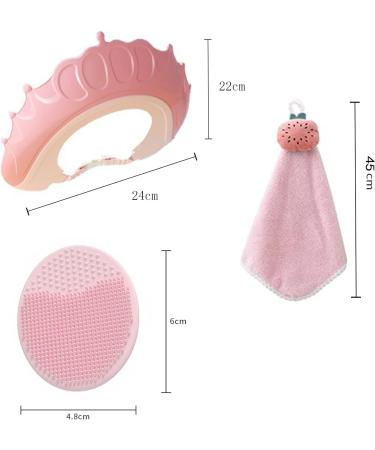 Baby Shower Cap for Kids - Adjustable Shampoo Shield Visor Hat with Bath Brush - Eyes and Ears Protector - Buy Online on GoSupps.com