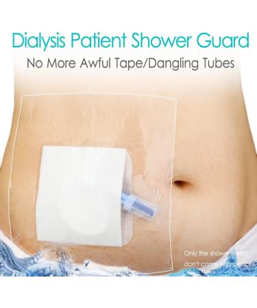 Waterproof Shower Protector for Catheter & Chemo Port | 10x12 Inch Dialysis Cover (Pack of 7) - Non-Glue Design for PICC Line & PD Accessories - Buy Online on GoSupps.com