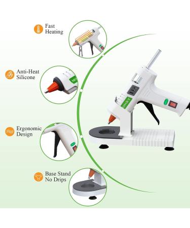 MONVICT 40W Mini Hot Glue Gun Kit - Fine Tip, 30 Glue Sticks, Stand & Silicone Mat - DIY Crafts, Home School Projects - White - Buy Online on GoSupps.com