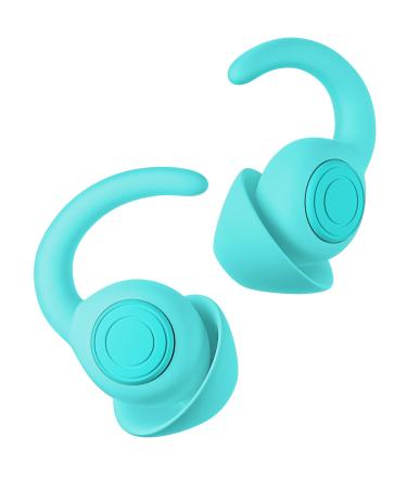 Ear Plugs for Sleeping - Noise Reduction Soft Silicone Earplugs 2 Pairs Reusable Hearing Protection Earplugs for Noise Sensitivity Sleep Travel Sound Reduction Noise Cancelling - Blue