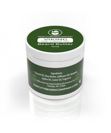 Oak City Beard Company Viking Beard Butter - 4oz Vetiver Cedarwood & Citrus - Nourishing Beard Conditioner - Buy Online on GoSupps.com