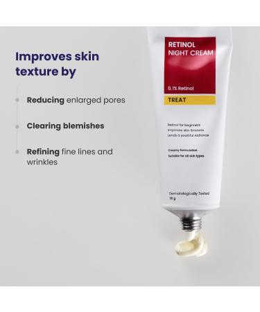 RE EQUIL 0.1% Retinol Night Cream Repair Wrinkles & Fine Lines Improve Skin Firmness | Beginner Friendly | All Skin Types | 30G International Shipping Available - Buy Online on GoSupps.com