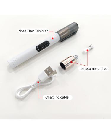 Best Nose Hair Trimmer for Men & Women - Portable Electric Facial Hair Removal Tool with Rechargeable Battery & Replacement Head - Buy Online on GoSupps.com