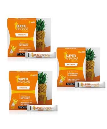 ZUCCARI Pack of 3 super pineapple slim intensive lollipops 25 fat-draining and metabolism sachets