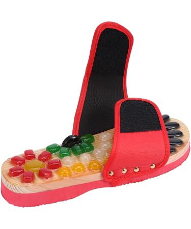 Verdant Touch Foot Massager Shoes - Red Health Care Massage Slippers for Improved Blood Circulation | Size 37 - Buy Online on GoSupps.com