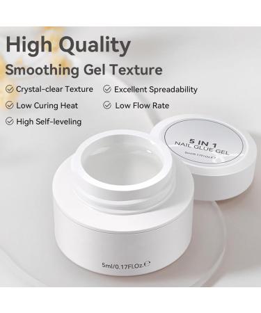 Solid Glue Gel - 5ml Professional Adhesive Super Strong Tips Formula | Durable Long-Lasting Manicure Solution Easy Apply Gel For Home Salon Creative Design For Beauty Fash - Buy Online on GoSupps.com