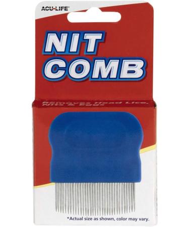 Acu-Life Kids Lice Comb - Stainless Steel Pin Teeth Short Blue Blue - For Baby, Toddler, and Adult Hair Care - Buy Online on GoSupps.com