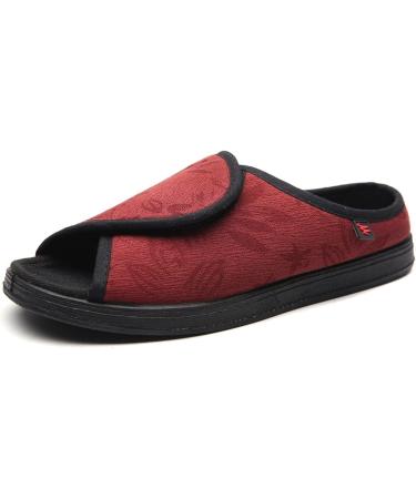 Leesa Extra Wide Diabetic Shoes for Women | Adjustable Recovery Slippers for Foot Swelling | Soft Comfortable Nursing Shoes | Size 7.5 Red - Buy Online on GoSupps.com