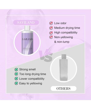 Saviland Acrylic Liquid 16.91OZ - Low Odor Large Capacity for Nail Extension & Carving | Ideal for Home & Salon Use - Buy Online on GoSupps.com
