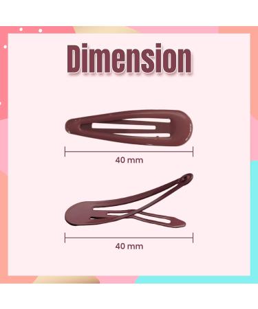 6Pcs 5CM Burgundy Snap Hair Clips - School Colours Hair Accessories for Girls & Women - Buy Online on GoSupps.com