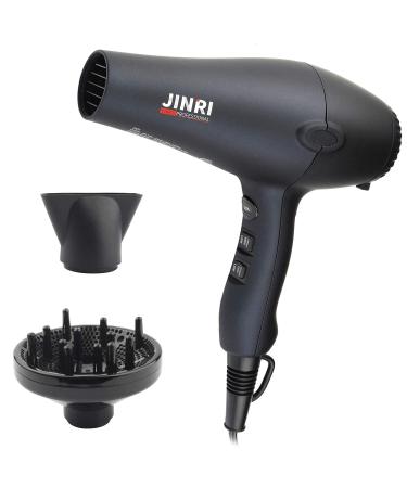 1875w Professional Tourmaline Hair Dryer Negative Ionic Salon Hair Blow Dryer DC Motor Light Weight Low Noise Hair Dryers with Diffuser & Concentrator & Comb Navy Blue