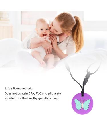 Buy 2Pcs Sensory Chew Necklace for Toddlers | Silicone Teething Relief Toy - Purple - Buy Online on GoSupps.com
