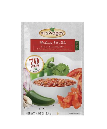 Mrs. Wages Medium Spicy Salsa Seasoning Mix 4 Oz (Pack of 6) - Authentic Medium Salsa Mix for Flavorful Dishes - Buy Online on GoSupps.com