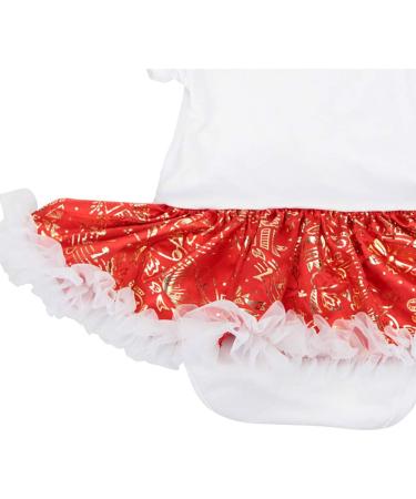 FYMNSI Baby Girls My First Christmas Outfit 4pcs Set | Newborn Infant Xmas Party Clothes | Princess Tutu Romper Dress | 0-3 Months White - Buy Online on GoSupps.com