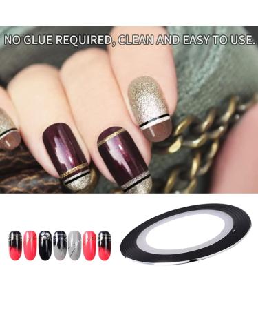 Yeory Nail Art Strip Tape Silver Nail Art Striping Tape Line Nail Art Decoration Sticker Foil Tips Tape Line for DIY Nail Art Silver Sticker Nail Line Nail Art Stripes Nail Line Stickers - Buy Online on GoSupps.com