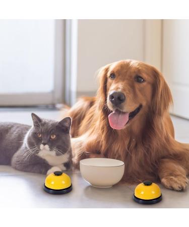 Dongker Pet Training Bells - 2 Pack Dog Door Bells for Potty Communication & Cleanliness - Large Button Yellow - Buy Online on GoSupps.com