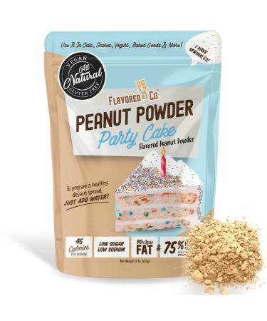 Flavored PB Co. Peanut Butter Powder, Low Carb and Only 45 Calories, All-Natural from US Farms (Party Cake)