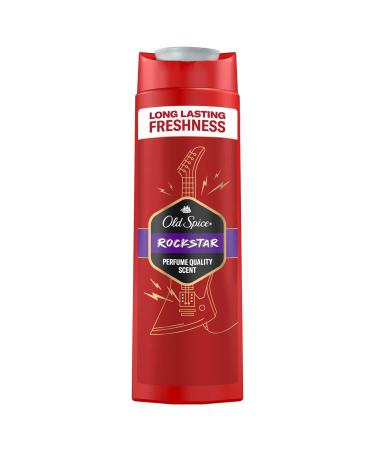 Procter Gamble Old Spice Rockstar 3in1 shower gel & shampoo for men 400 ml longlasting fresh scent in perfume quality deep cleansing for hair face body soft skin feeling