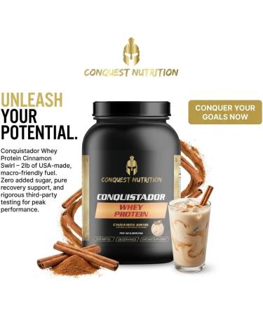 Conquest Nutrition Conquistador Whey Protein Cinnamon Swirl 2lb - Buy Online on GoSupps.com