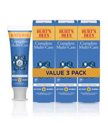 Burt's Bees Toothpaste Complete Multi Care 4.7 oz Pack of 3 - Buy Online on GoSupps.com