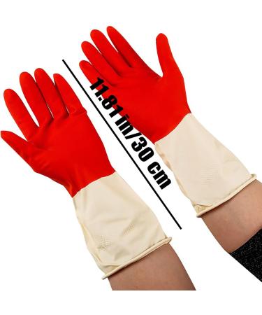 KKRAUS 3 Pairs Reusable Cleaning Gloves Non-Slip Laundry Rubber Gloves for Cleaning and Housework Gloves Kitchen Gloves Dishwashing Gloves (Color : Red Size : Medium) Medium Red - Buy Online on GoSupps.com