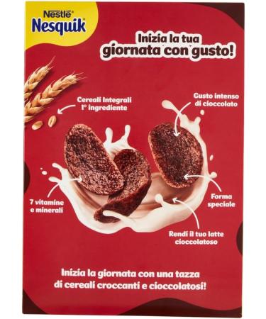  Italian Gourmet E.R. Nesquik Cereals Conchigliette Pack of 3 chocolate cereal balls and chocolate balls 325g + Italian Gourmet polpa 400g - Buy Online on GoSupps.com